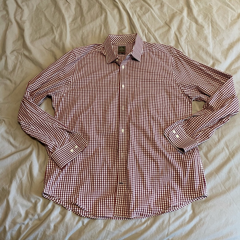 Gap Dress Shirt Purple Check - Men’s XL